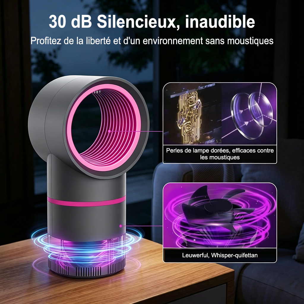🔦Piège à insectes silencieux – Contre les moustiques, moucherons et mites🦟