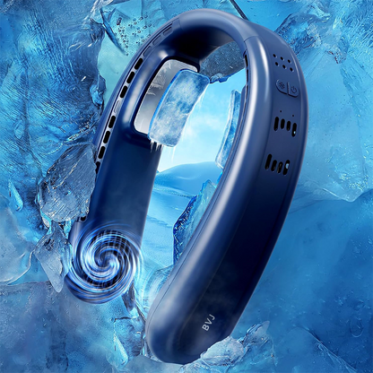 ❄️ Ventilateur de cou portable avec double refroidissement à semi-conducteurs❄️ | Flux d’air à 360° • Jusqu’à 8 h d’autonomie • 3 vitesses | Idéal pour l’été, les voyages et les activités en extérieur